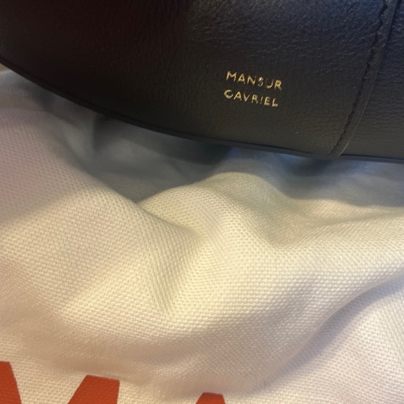 Mansur Gavriel Lillium Drawstring Black Bucket shoulder Bag - Picture 2 of 8